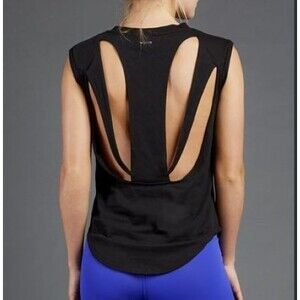 Zobha Brie Muscle Tee Tank Top Shirt Size XS Soft Relaxed Jersey Open Back